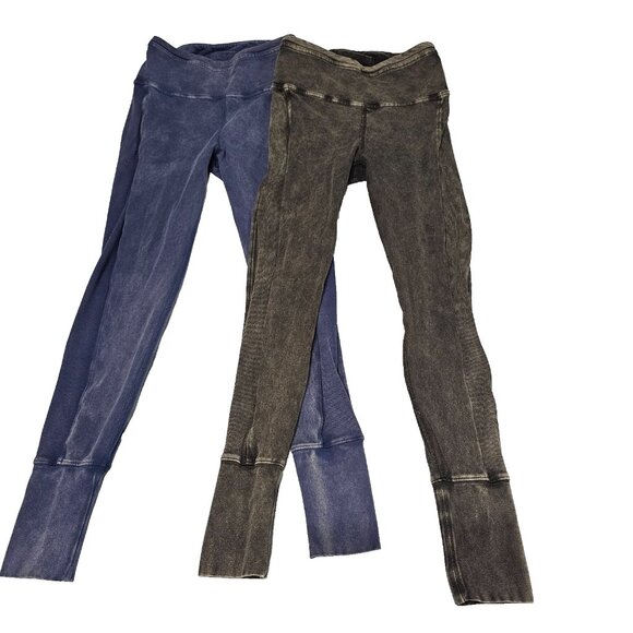 free people movement Pants - Free People Movement Hot Shot Washed Leggings Size XS Set of two